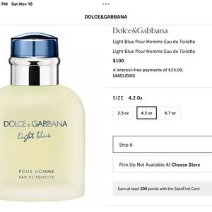 Dolce & Gabbana, Light Blue For Men or/and Pour Homme